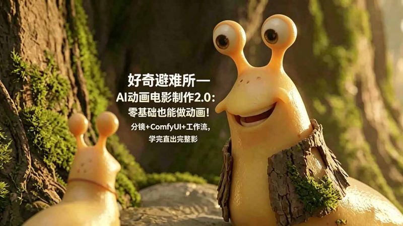 好奇避难所—AI动画电影制作2.0:零基础也能做动画!分镜+ComfyUI+工作流,学完直出完整影片-大伟资源网
