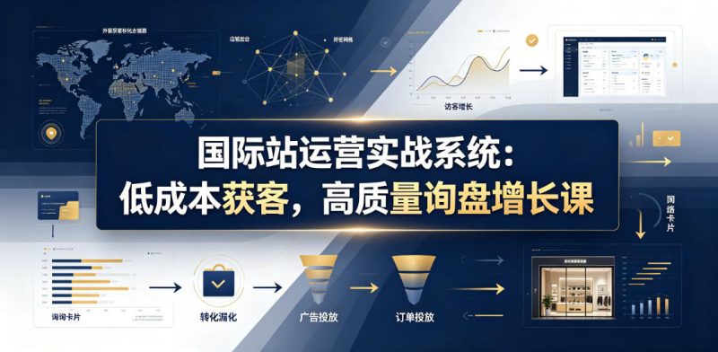 国际站运营实战系统：低成本获客，高质量询盘增长课(更新26年)-大伟资源网