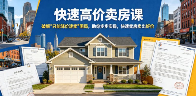快速高价卖房课，破解“只能降价速卖”困局，助你步步实操，快速卖房卖出好价(更新2026)-大伟资源网
