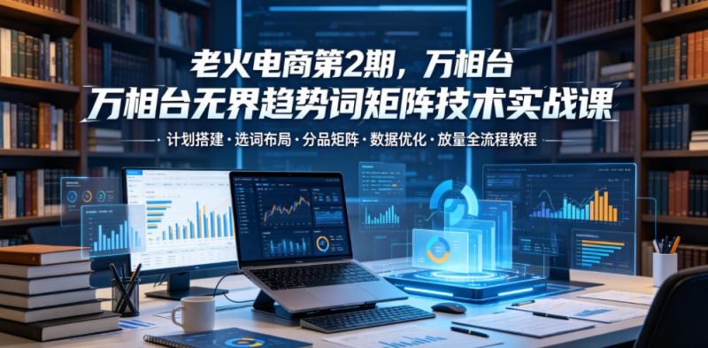 老火电商第2期，万相台无界趋势词矩阵技术实战课，计划搭建・选词布局・分品矩阵・数据优化・放量全流程教程-大伟资源网