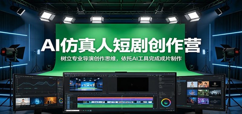 AI仿真人短剧创作营：树立专业导演创作思维，依托AI工具完成成片制作-大伟资源网