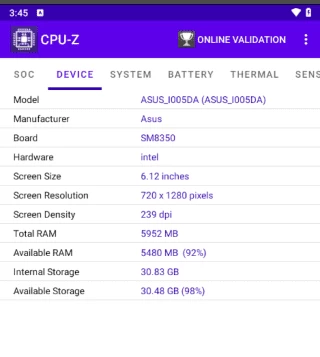 CPU-Z 手机硬件检测工具 v1.56 修改版-大伟资源网
