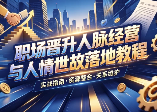 职场晋升人脉经营与人情世故落地教程-大伟资源网