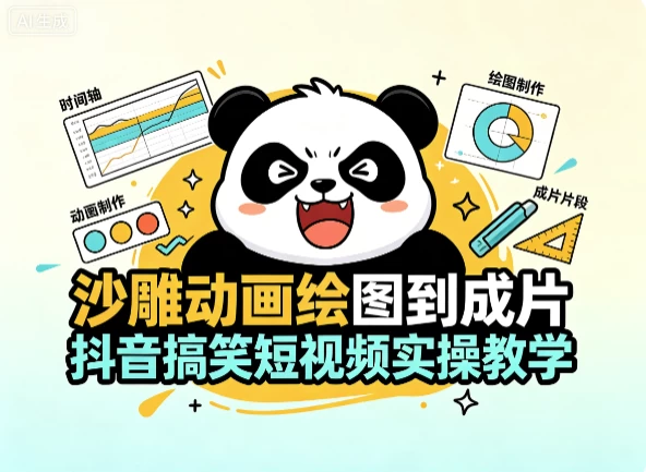沙雕动画绘图到成片 抖音搞笑短视频实操教学-大伟资源网