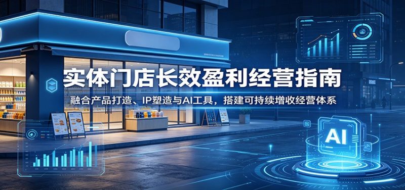 实体门店长效盈利经营指南：融合产品打造、IP塑造与AI工具，搭建可持续增收经营体系-大伟资源网