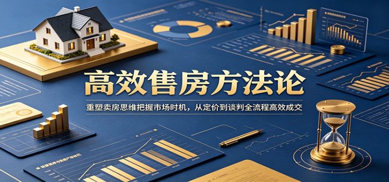 高效售房方法论：重塑卖房思维把握市场时机，从定价到谈判全流程高效成交-大伟资源网
