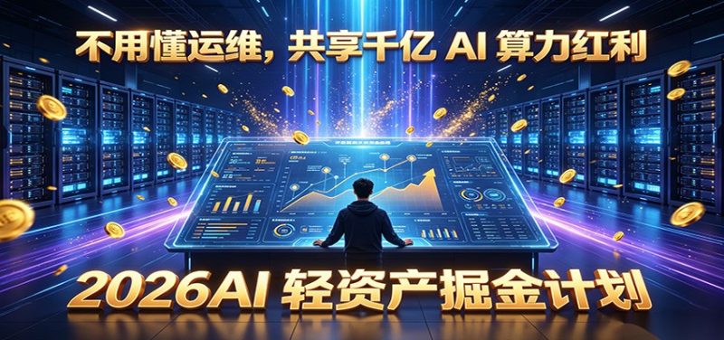 不用懂运维，共享千亿 AI 算力红利，2026AI 轻资产掘金计划-大伟资源网