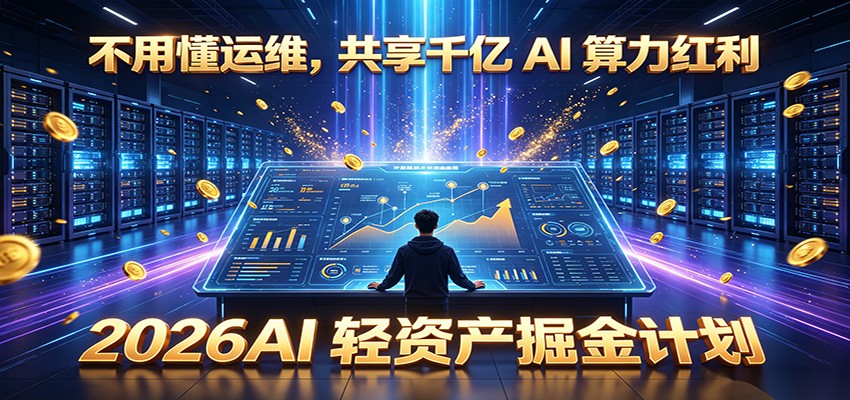图片[1]-不用懂运维，共享千亿 AI 算力红利，2026AI 轻资产掘金计划-御文网