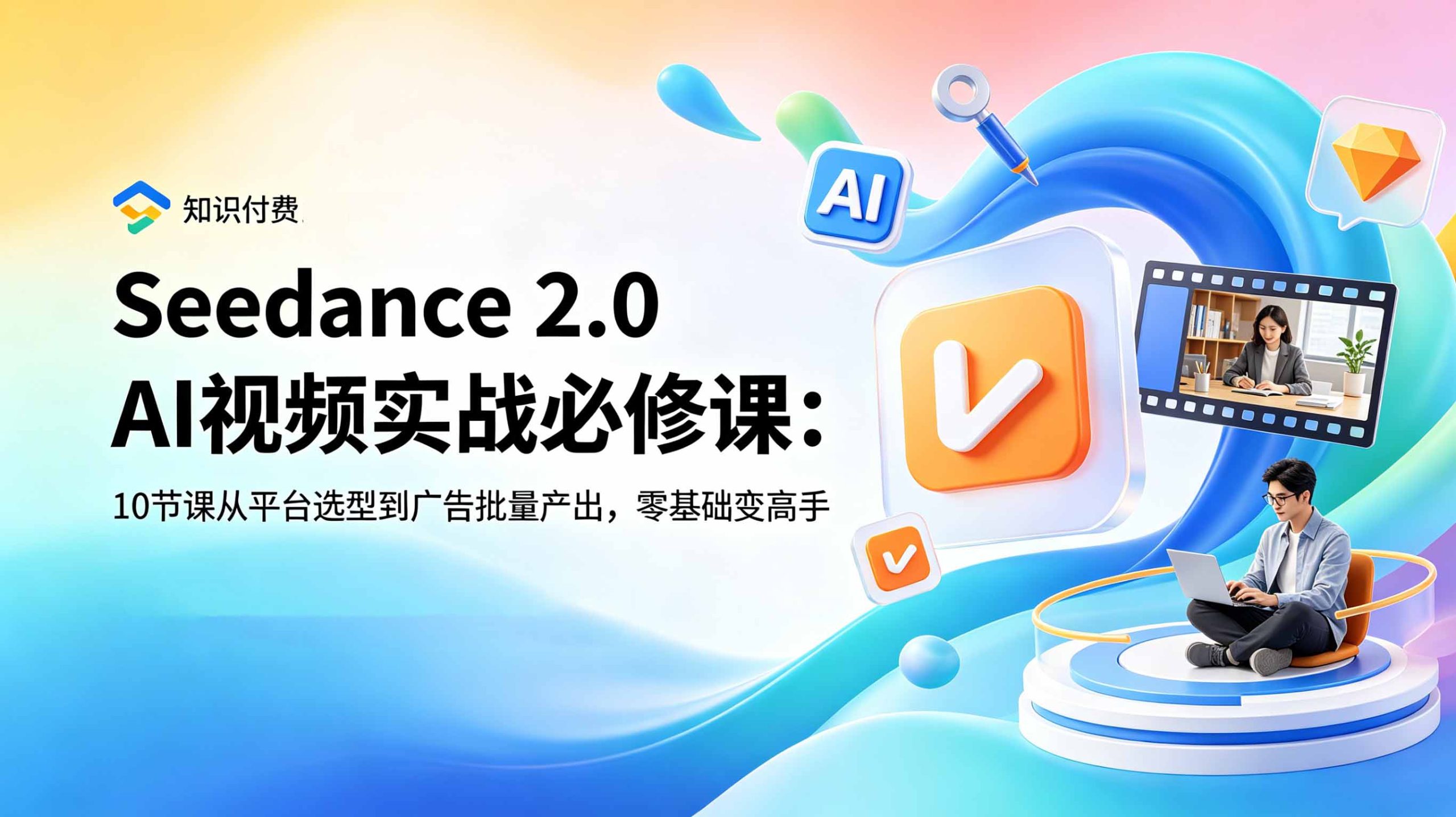 Seedance 2.0 AI视频实战必修课：10节课从平台选型到广告批量产出，零基础变高手-大伟资源网