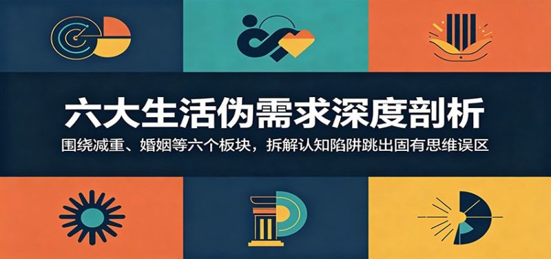 六大生活伪需求深度剖析：围绕减重、婚姻等六个板块，拆解认知陷阱跳出固有思维误区-大伟资源网