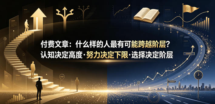 付费文章：什么样的人最有可能跨越阶层？认知决定高度·努力决定下限·选择决定阶层-大伟资源网