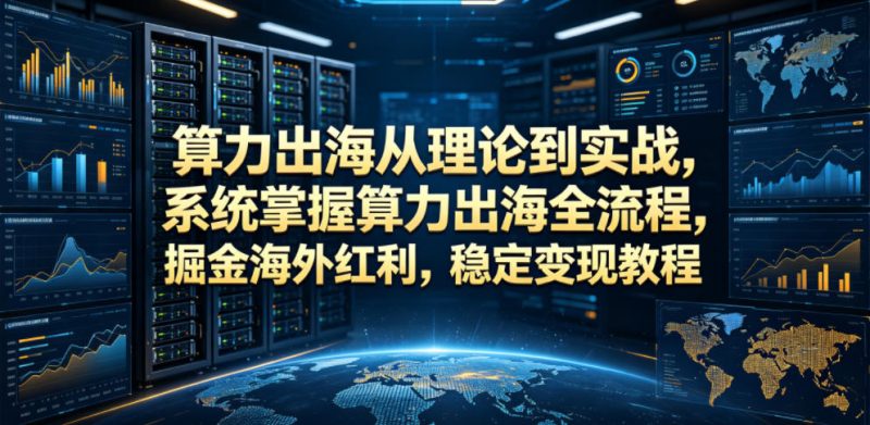 算力出海从理论到实战，系统掌握算力出海全流程，掘金海外红利，稳定变现教程-大伟资源网