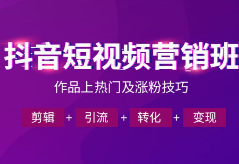 抖音短视频运营班，一门课学会作品上热门及涨粉技巧，引流转化剪辑变现(2026年5月)-大伟资源网