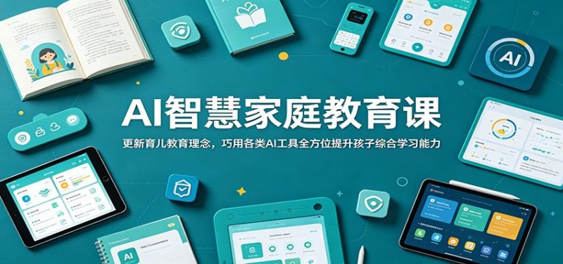 AI智慧家庭教育课：更新育儿教育理念，巧用各类AI工具全方位提升孩子综合学习能力-大伟资源网