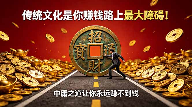 付费文章：传统文化是你赚钱路上最大障碍！中庸之道让你永远赚不到钱-大伟资源网