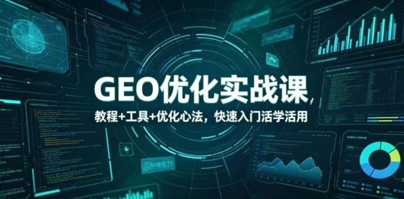 GEO优化实战课，教程+工具+优化心法，快速入门活学活用-大伟资源网
