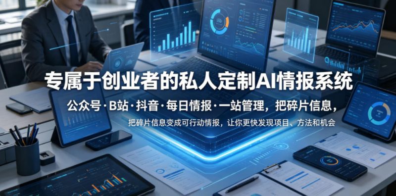专属于创业者的私人定制AI情报系统,公众号·B站·抖音·每日情报·一站管理,把碎片信息变成可行动情报,让你更快发现项目、方法和机会-大伟资源网