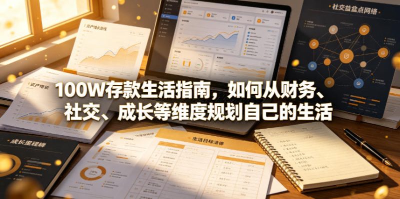 付费文章：100W存款生活指南，如何从财务、社交、成长等维度规划自己的生活-大伟资源网