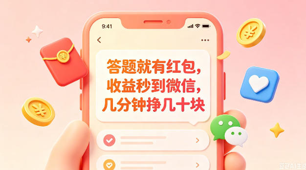 答题就有红包，收益秒到微信，几分钟挣几十块，学生党上班族宝妈都可以玩【揭秘】-大伟资源网