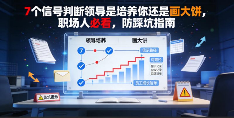 付费文章：7个信号判断领导是培养你还是画大饼，职场人必看，防踩坑指南-大伟资源网