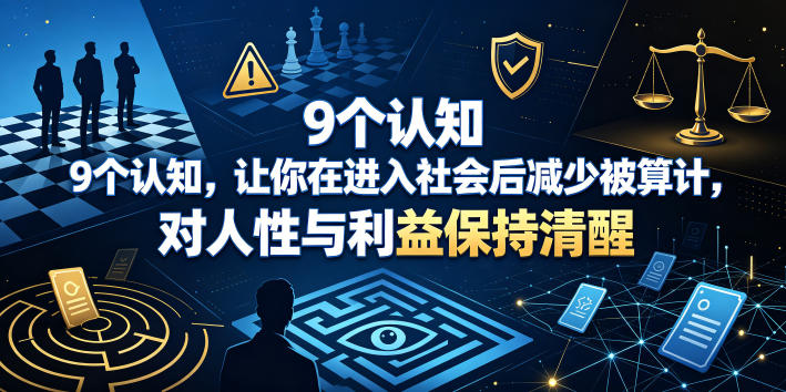 付费文章：9个认知，让你在进入社会后减少被算计，对人性与利益保持清醒-大伟资源网