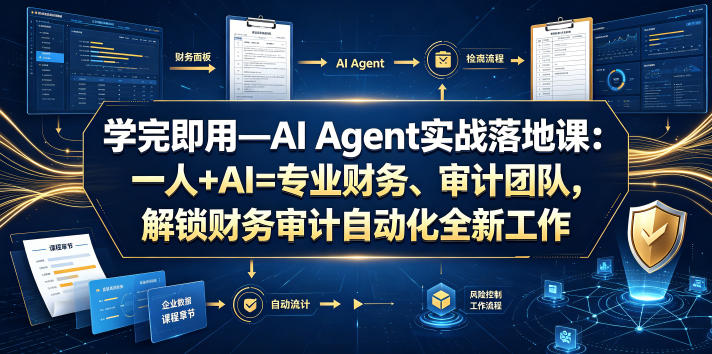 学完即用—AI Agent实战落地课：一人+AI=专业财务、审计团队，解锁财务审计自动化全新工作模式-大伟资源网