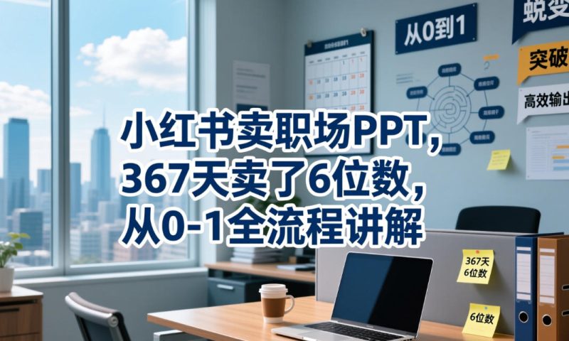 小红书卖职场PPT，367天卖了6位数，从0-1全流程讲解-大伟资源网