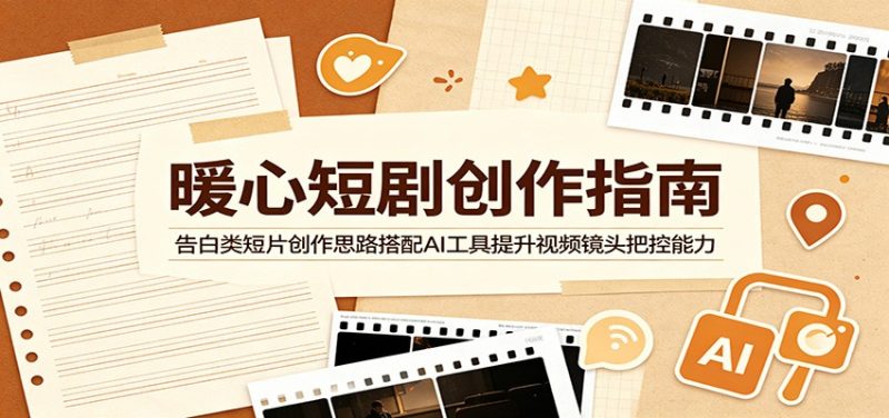 暖心短剧创作指南:告白类短片创作思路搭配AI工具提升视频镜头把控能力-大伟资源网