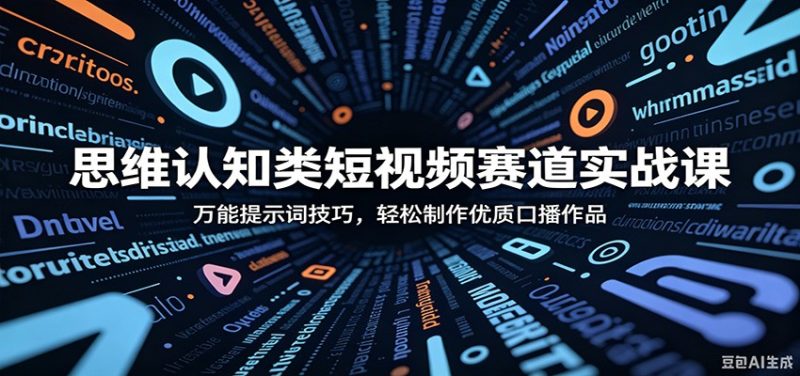 思维认知类短视频赛道实战课：万能提示词技巧，轻松制作优质口播作品-大伟资源网