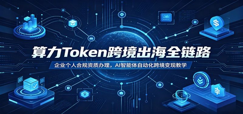 算力Token跨境出海全链路：企业个人合规资质办理，AI智能体自动化跨境变现教学-大伟资源网