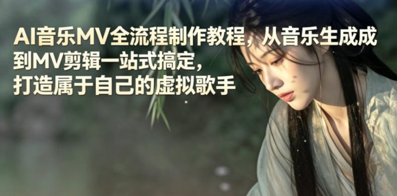 AI音乐MV全流程制作教程，从音乐生成到MV剪辑一站式搞定，打造属于自己的虚拟歌手-大伟资源网