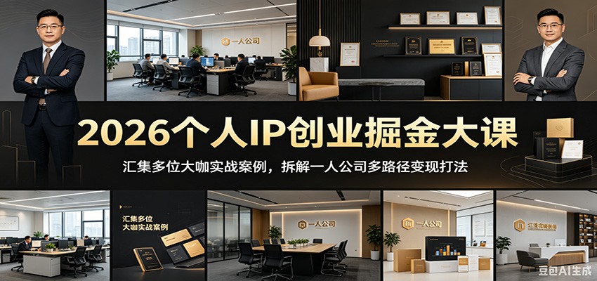 图片[1]-2026个人IP创业掘金大课：汇集多位大咖实战案例，拆解一人公司多路径变现打法-御文网