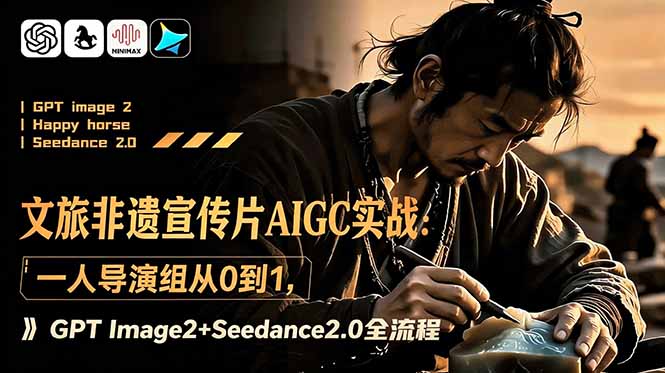 文旅非遗宣传片AIGC实战：一人导演组从0到1，GPT Image2+Seedance2.0全流程-大伟资源网