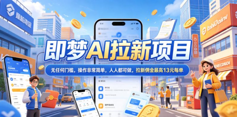 2026年即梦AI拉新项目最新玩法，无任何门槛，操作非常简单，人人都可做，拉新佣金最高13米每单(更新6月24日)-大伟资源网