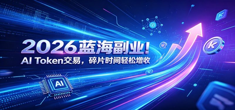 2026蓝海副业！AI Token交易，碎片时间轻松增收-大伟资源网