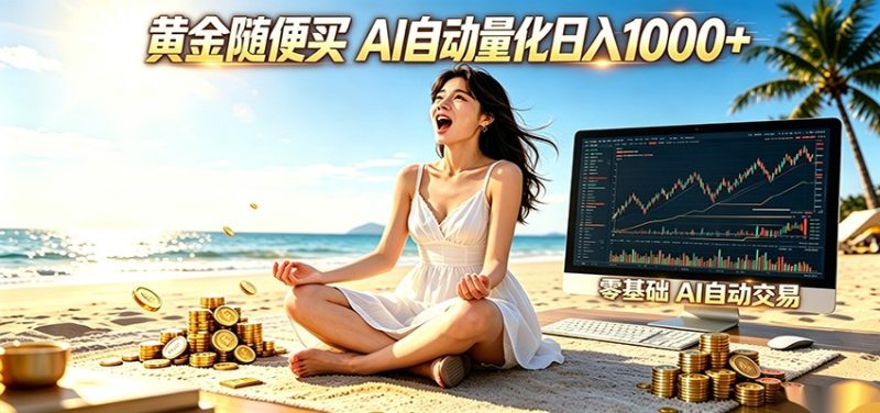 黄金随便买？AI自动外汇量化交易 在家当皇帝 日入1000+-大伟资源网