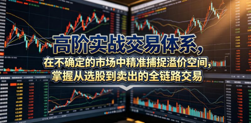 高阶实战交易体系，在不确定的市场中精准捕捉溢价空间，掌握从选股到卖出的全链路交易心法(更新6月)-大伟资源网