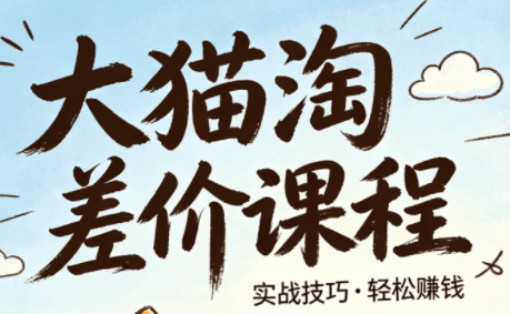 大猫淘差价课程(更新6月)-大伟资源网