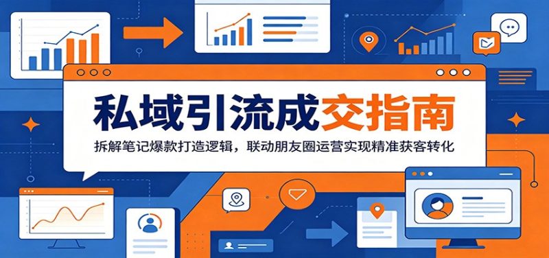私域引流成交指南：拆解笔记爆款打造逻辑，联动朋友圈运营实现精准获客转化-大伟资源网