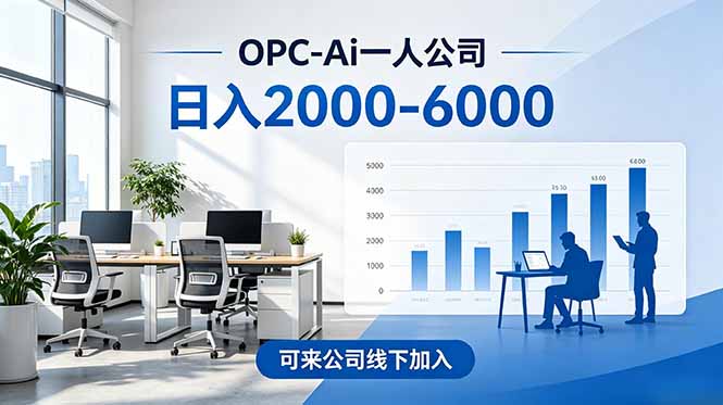 2026创业新风口—OPC一人公司模式震撼首发！日收益2000-6000+，项目绿色长久，安全稳健，合…-大伟资源网
