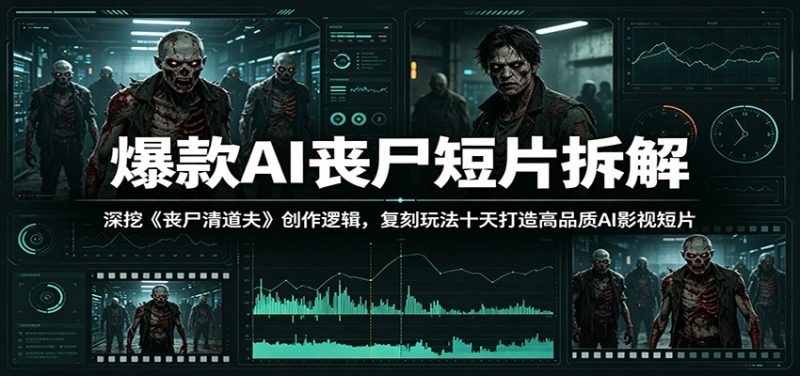 爆款AI丧尸短片拆解：深挖《丧尸清道夫》创作逻辑，复刻玩法快速打造高品质AI影视短片-大伟资源网