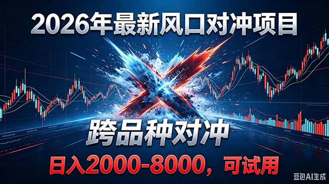 2026创业新风口！最新对冲！跨品种对冲！日收益2000-6000+-大伟资源网