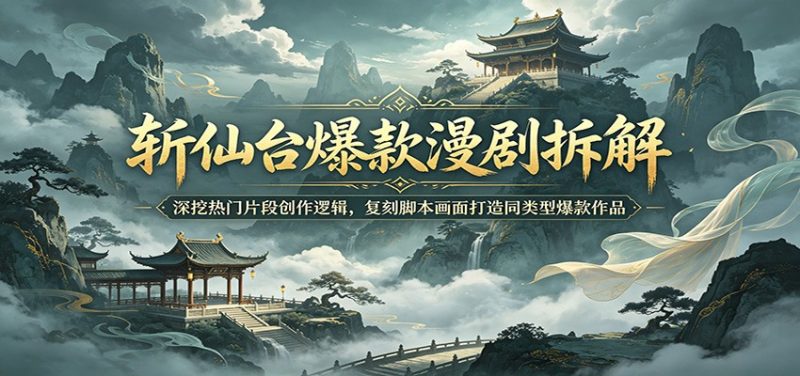 斩仙台爆款漫剧拆解：深挖热门片段创作逻辑，复刻脚本画面打造同类型爆款作品-大伟资源网