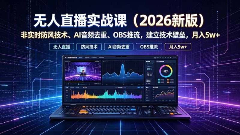 无人直播实战课(更新7月-大伟资源网