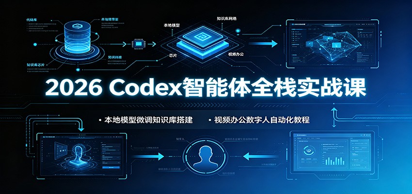 图片[1]-2026 Codex智能体全栈实战课：本地模型微调知识库搭建，视频办公数字人自动化教程-御文网