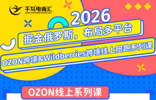 千鸟跨境·26年OZON&wildberries跨境店线上陪跑训练营(更新)-大伟资源网