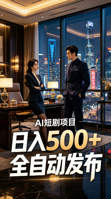 快手AI短剧自动发布，矩阵批量运营变现，轻资产副业项目，日入500+【揭秘】-大伟资源网
