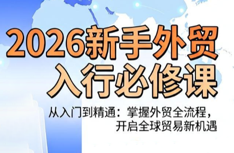 冰冰老师·2026新手外贸入行必修课-大伟资源网