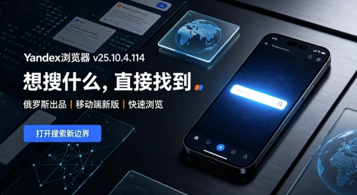 Yandex浏览器 v25.10.4.114，无限制自由搜索，全网资源一键直达-大伟资源网