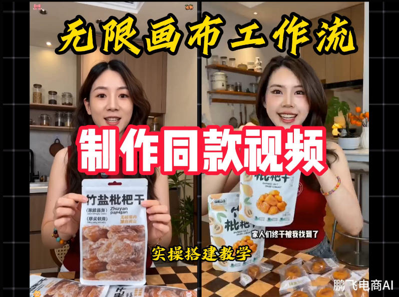 无限画布工作流一键复刻爆款带货视频，实操搭建，操作简单-大伟资源网